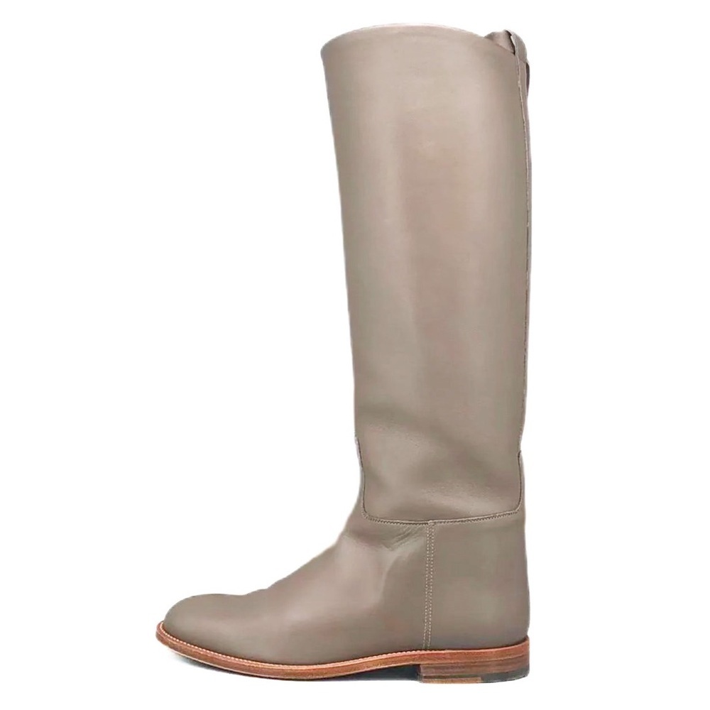 Hermès Jumping Boot Knee High Leather Kelly Lock Taupe Étoupe EU 36 - Picture 2 of 8